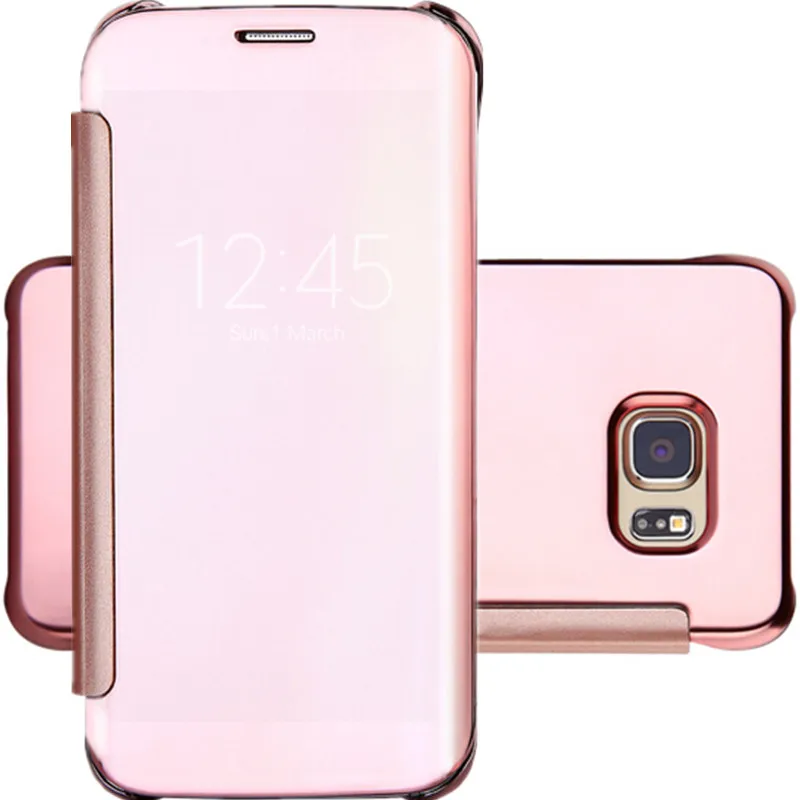Покрытие чехол Флип окно противоударный полный защитный для Samsung Galaxy S5 S6 S7 S7Edge S8