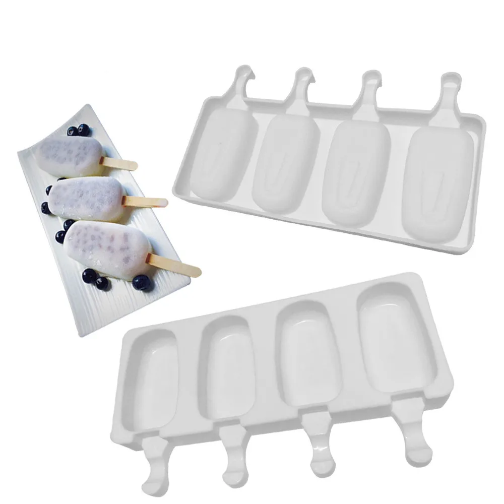 1PC Homemade Food Grade Silicone Ice Cream Molds Ice lolly Moulds Freezer Ice cream bar Molds