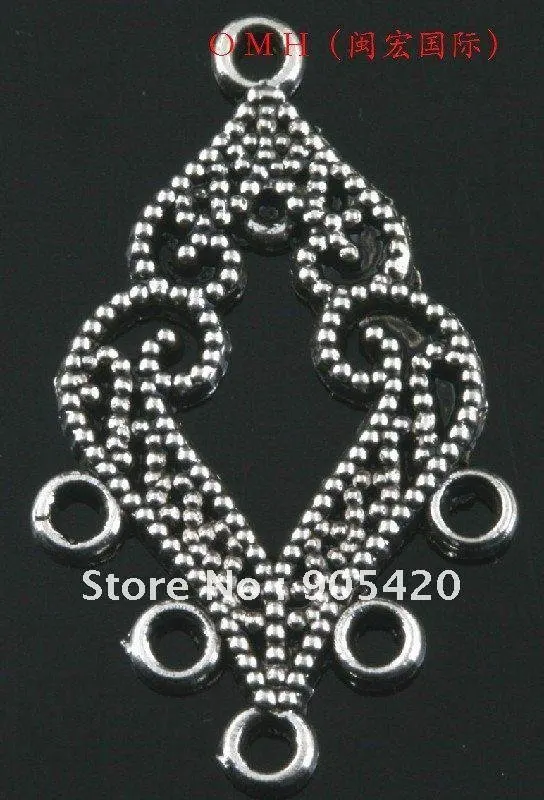 OMH оптовая продажа 12 шт. тибетские серебряные серьги кулон 33 мм EH322|silver earring