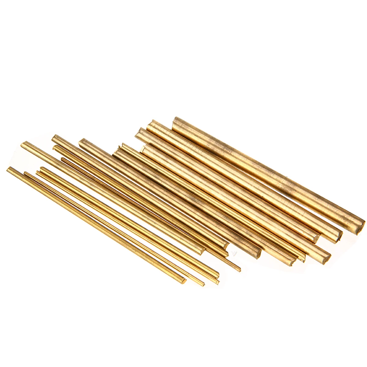 15pcs/lot Brass Round Rod Bar Shafts Watchmaker Lathe DIY Watch Tool Craft Parts 100mm*2/3/4/5/6/7/8mm Mayitr