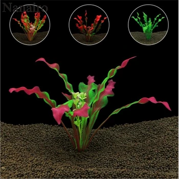 

2017 20cm Green Artificial Simulation Protection Materials PVC Water Plants kelp For Fish Tank Aquarium Accessories Decoration