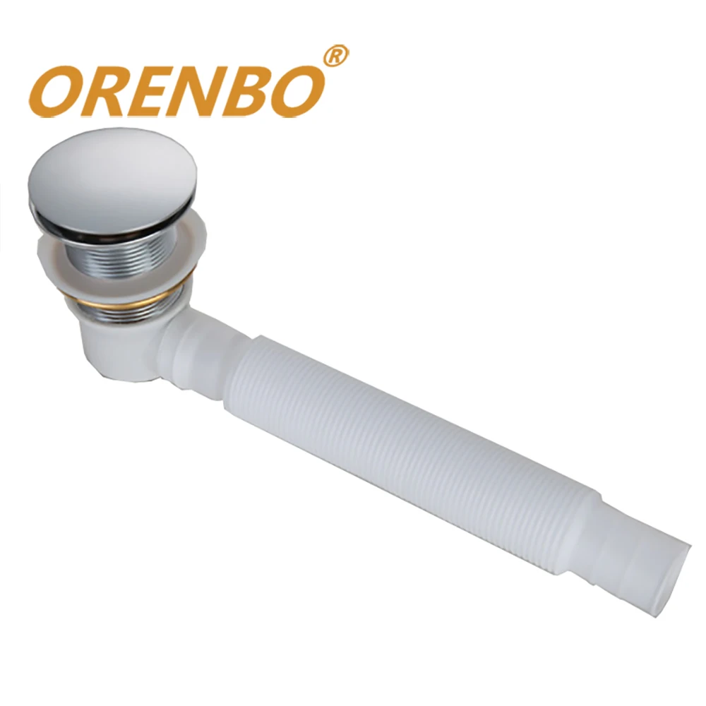 Orenbo Brass Bathtub Drainer Push Down Pop Up Waste Drains Bath kitchen