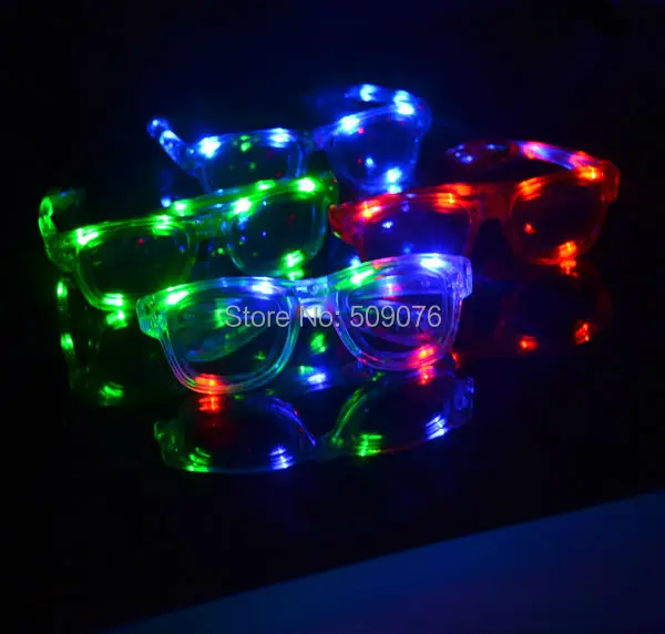 

Free shipping 2pcs/lot light up led flashing glasses EDM EDC Rave Party Bar Eyeswear Accessory Sunglasses