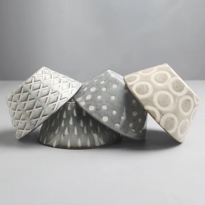 

Nordic style ceramic fashion retro rice bowl ceramic hand-painted creative personality soup bowl trend restaurant ramen bowl