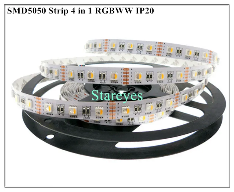 100 шт. SMD 5050 60 светодиодный/м белый, теплый белый, RGB/RGBW/RGBWW 4 в 1 RGBW/RGBWW Светодиодные ленты лента освещения IP20 IP65 Водонепроницаемый