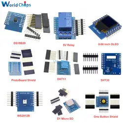 DIY Kit 0,66 ''OLED Кнопка водитель мотора Micro SD/TF SHT30 макетная плата ESP8266 D1 Mini Pro Wi-Fi развития nodemcu Lua для WeMos