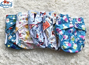 Детские подгузники из микрофлиса My Choice Designs Многоразовые моющиеся Детские подгузник с карманом подгузники по заводской цене - Цвет: My Pick Designs 5PCS