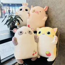 Фрукты подушка для животных плюшевая чучела панда кошка свинья кролик стоящий объёмный животные чучела Бросок Подушка-валик Декор 52 см