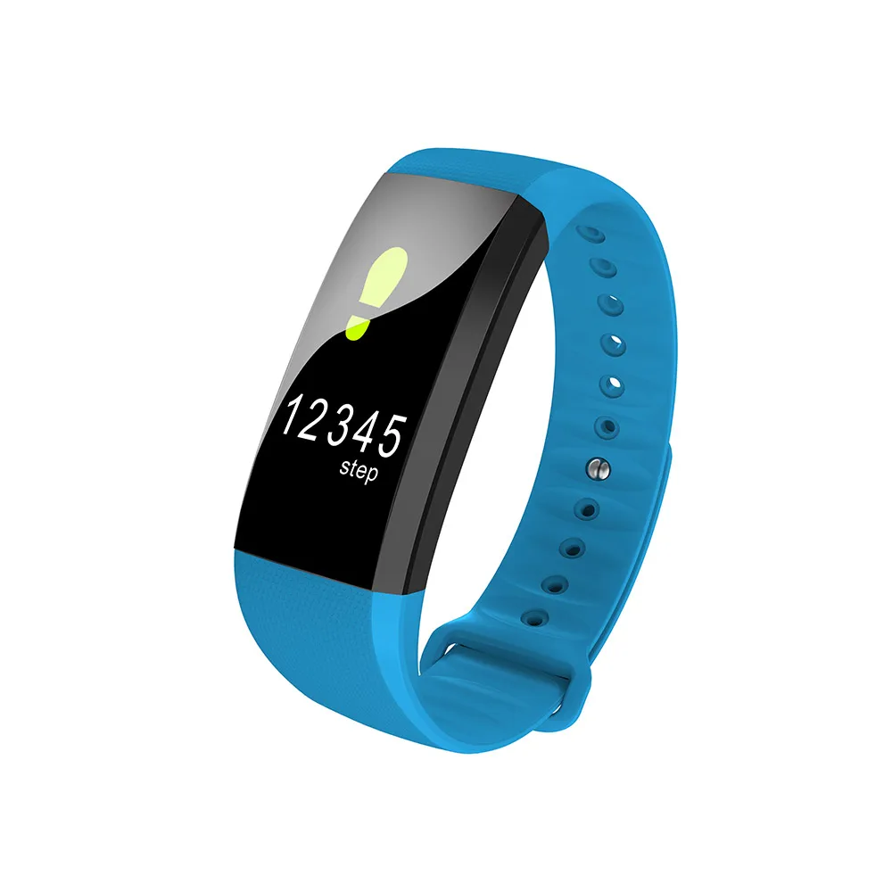 lightblue Bluetooth Смарт часы браслет крови кислородный монитор водонепроницаемый высокое качество многоязычные наручные часы - Цвет: lightblue