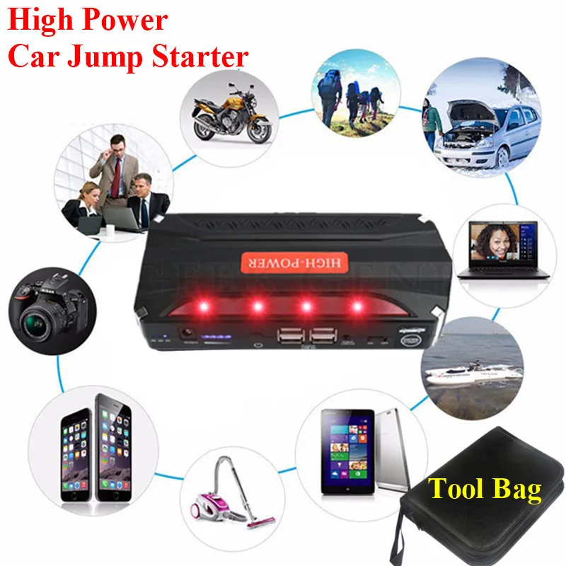 2019 MultiFunction Emergency Car Jump Starter Mini 12V Portable Power Bank Car Charger Battery Booster for Cars Starting Device