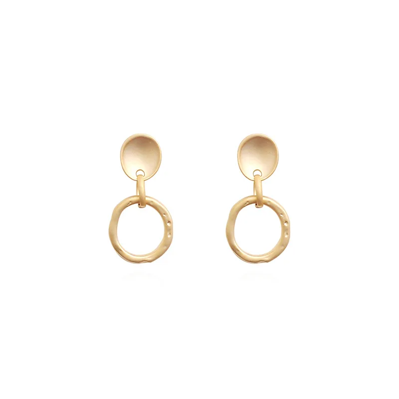 

Fashion Round Earrings Women Jewelry Smooth Dangle Earrings Statement Geometric Hollow Drop Earings Jewelry Gifts For Female