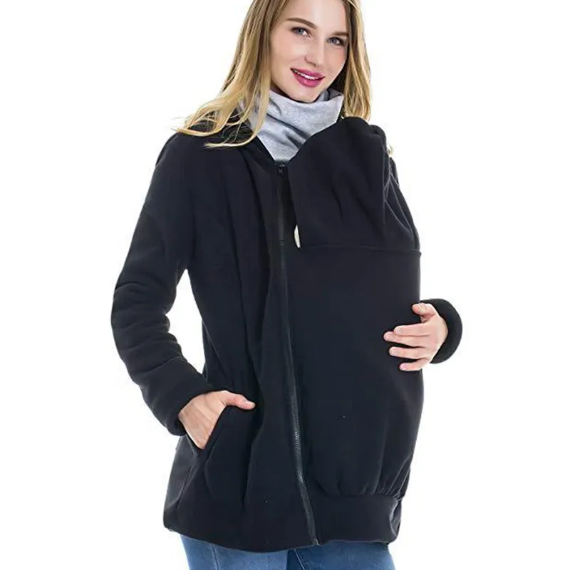 

2018 Baby Carrier Jacket Autumn and Winter Burst Models Triple Multi-functional Mother Kangaroo Sweater Coat Hoodies Pregnancy