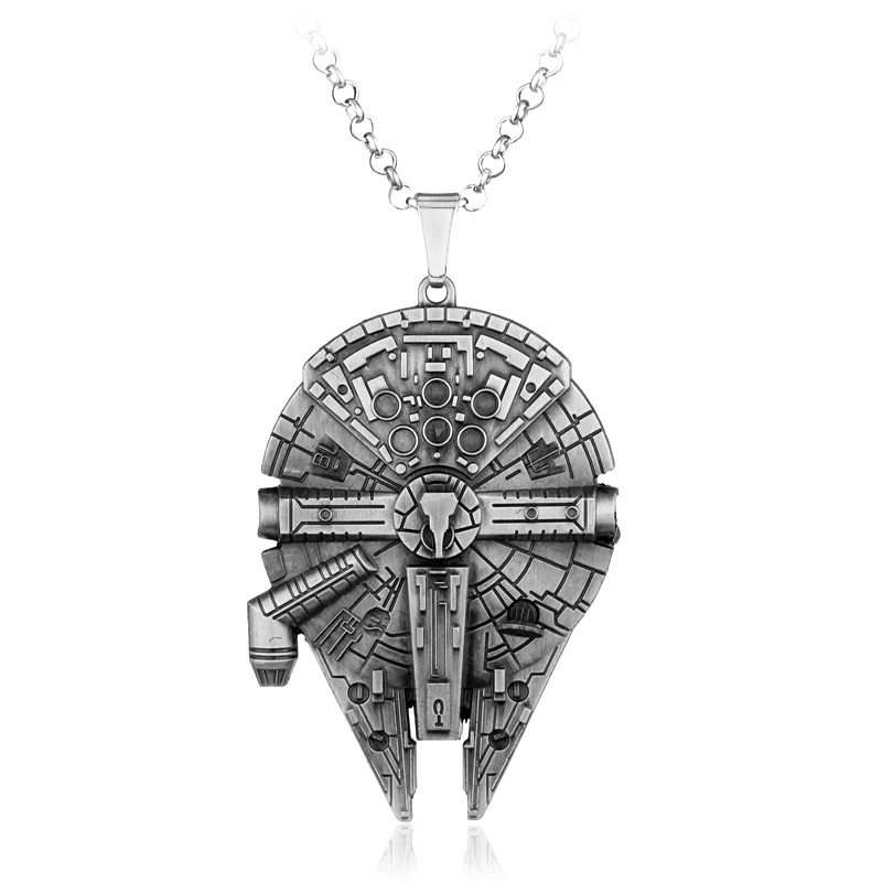 

Star War Necklace Movie Star Wars The Last Jedi Han Solo Lucky Darth Vader Mask Wardhips Spacecraft Necklace