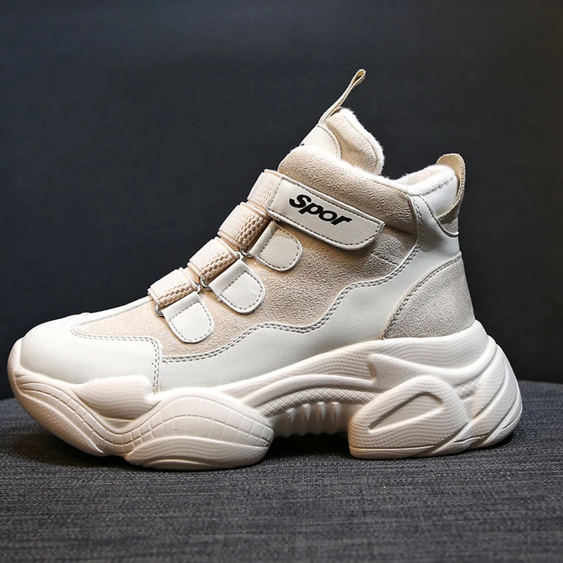 

Brand 2019 New Spring Winter Sneakers Women Casual Shoes Woman Vulcanize Ankle Boots High Top Chunky Sneakers Leisure Footwears