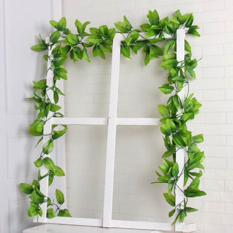 

Simulation Plastic Leaves Rattan Water Pipe Decoration Vine Plant Flower Vine Wall Hanging Home Decoration Accessories