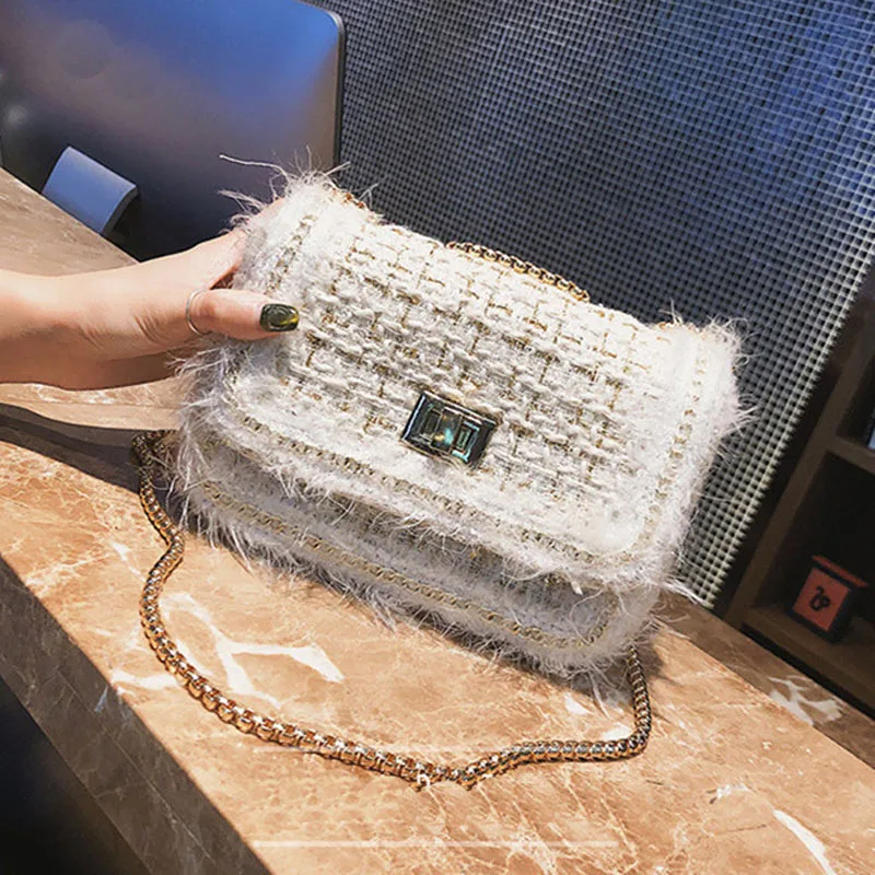 

Mrs win new fashion joker wool women's flap hotsale ladies winter evening bags small shoulder messenger crossbody bags YHB163