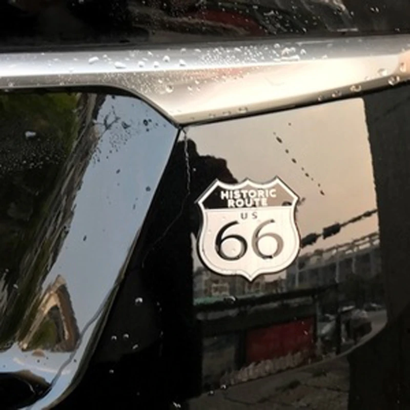 Автомобильный Стайлинг 3D Автомобильная Эмблема Наклейка металлическая трасса 66 США для Cadillac SRX Ford