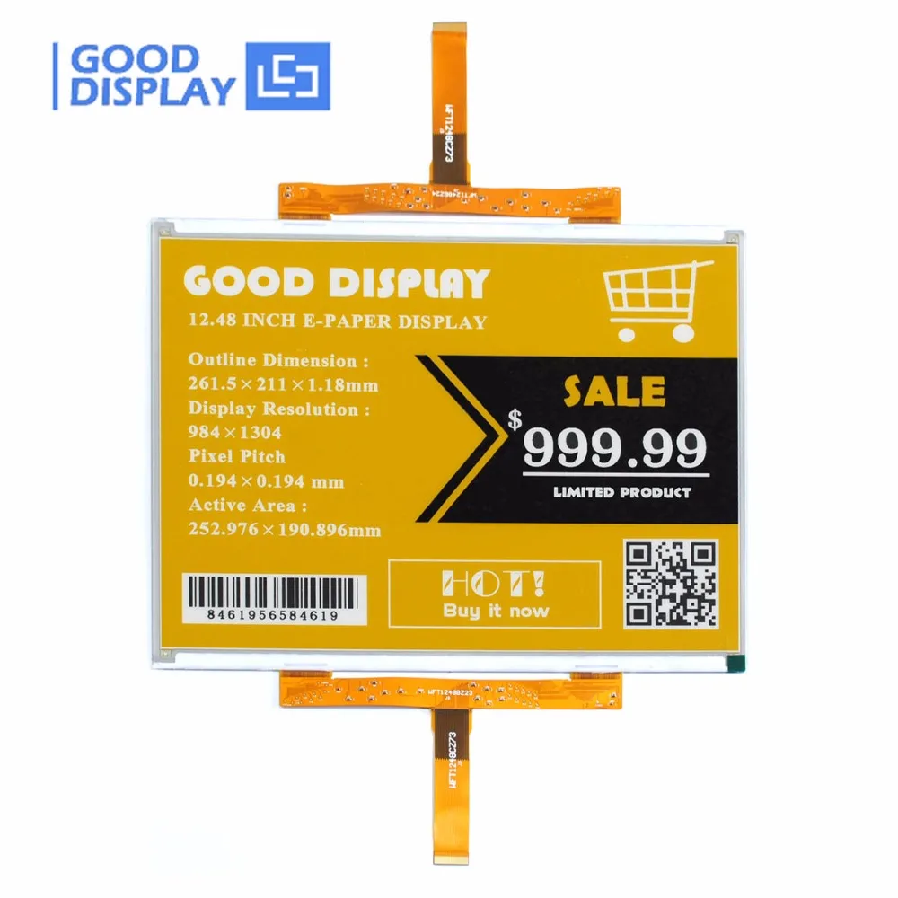 Aliexpress Buy 12 48 Inch Large E Ink Display Screen Color Yellow 