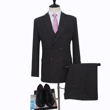 NA67 темно-серый двубортный мужской костюм с 2 пуговицами, мужские блейзеры, вечерние костюмы