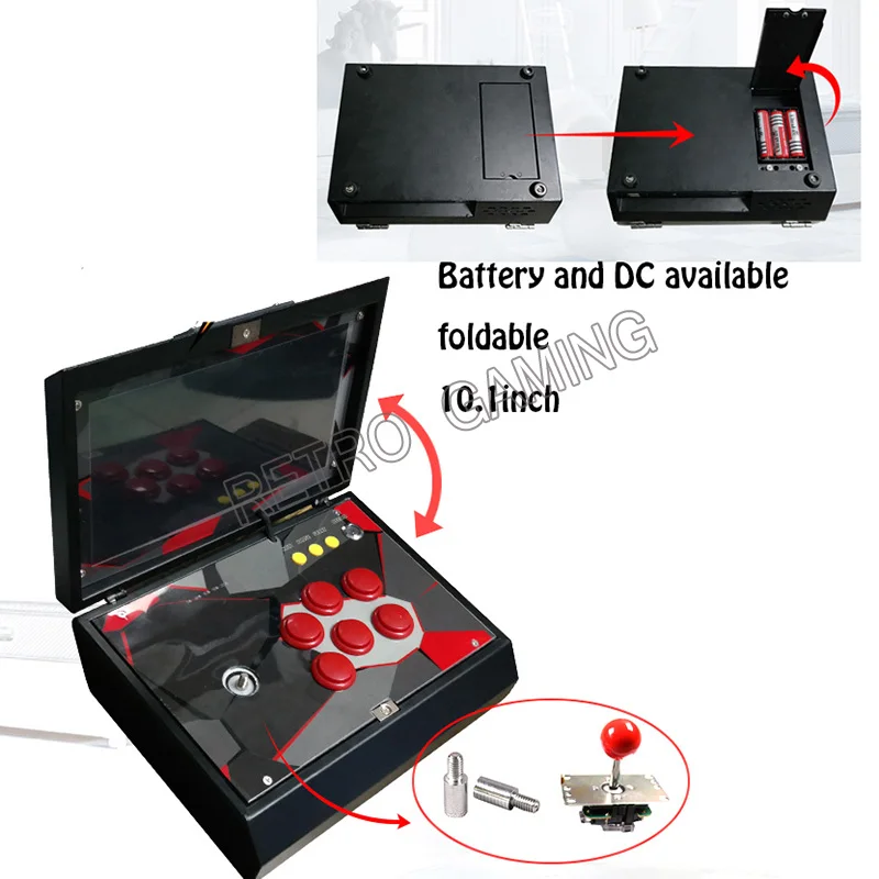 

10.1 Inch 1388 in 1 Box 6S Mini Arcade Console 1299 in 1 Games Joystick Buttons PCB Board Retro Video Game Box Arcade machine