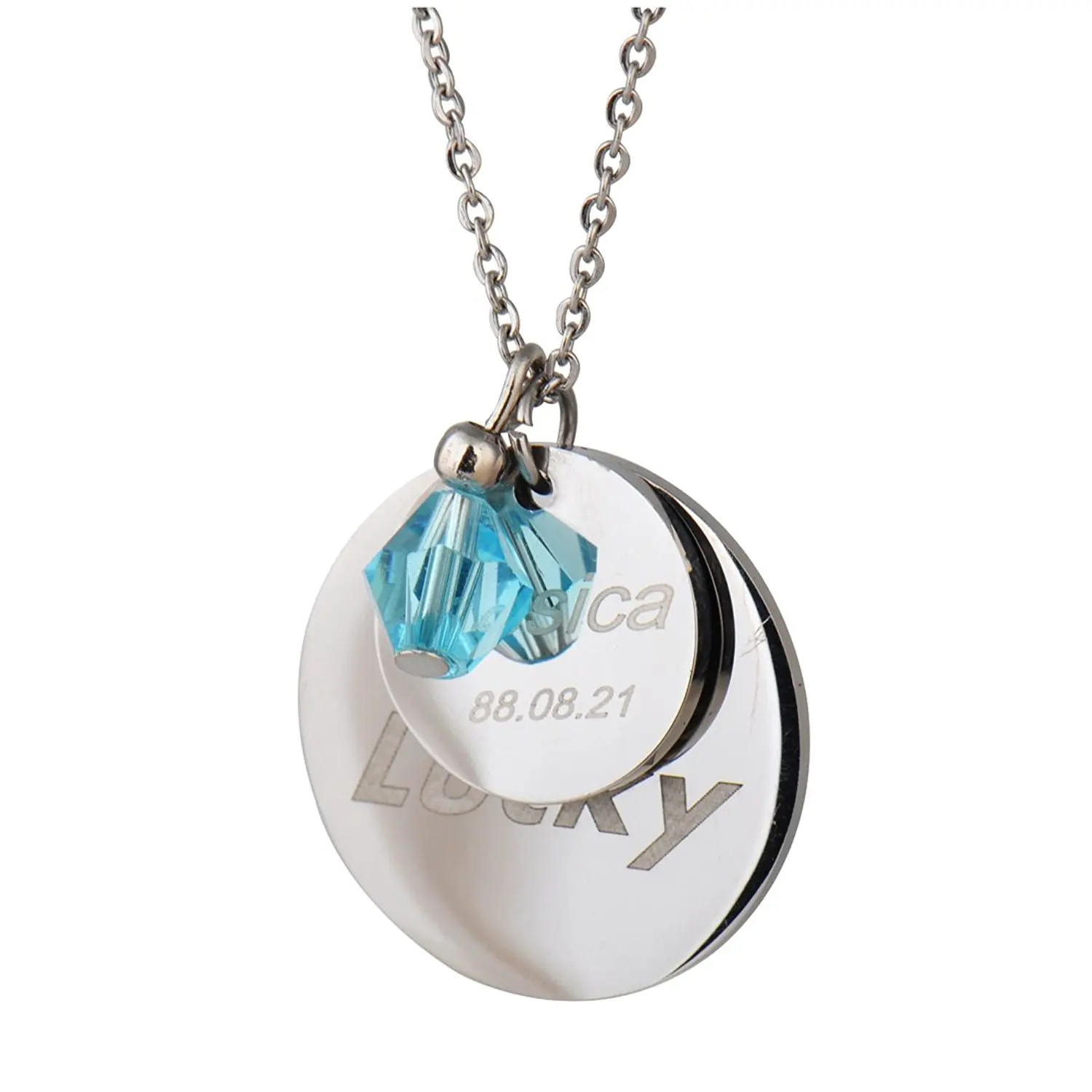 Buy Personalized Inspirational Words Engraved Necklace