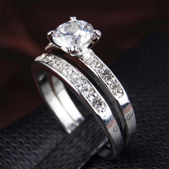 Yhamni Fashion Engagement Ring Real White Pure Gold Color Cz Yhamni Fashion Engagement Ring Real White Pure Gold Color Cz Wedding Rings For Men And Women Size 7 8 9 10 Yh417 In Bands From Jewelry
