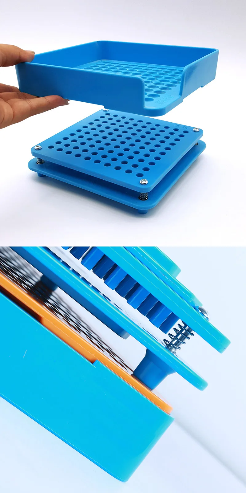 00 # синий 100 отверстие профессиональная пластиковая ручная капсула для порошка машина для наполнения еды класса лекарств доска для