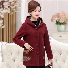 XL-5XL Новые Большие размеры одежда среднего возраста Женские Весна и осень новые женские повседневные куртка Мать вышитые пальто