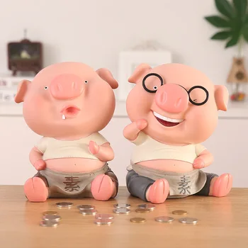 

Loveliness Cartoon Glasses Piggy Bank Evade Glue Arts And Crafts Money Box Desktops Place Adorn Household Furnishing Article
