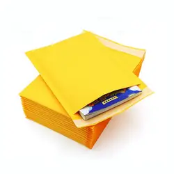 Enveloppes à bulles en papier Kraft, 110x130mm, lot de 5 enveloppes rembourrées, emballage, expédition, enveloppes à bulles 