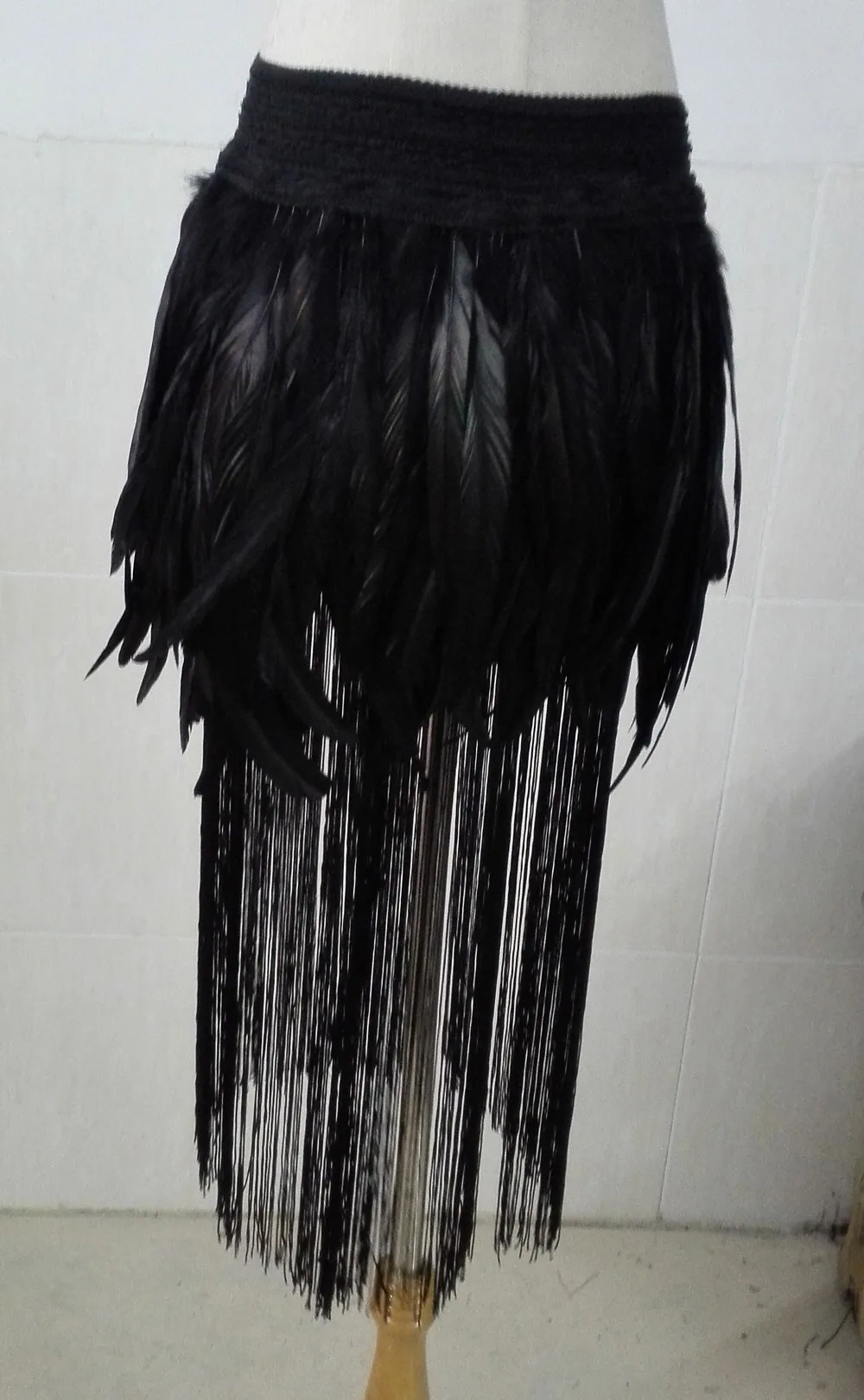 SKT16014-feather-skirt-with-long-tassel-2