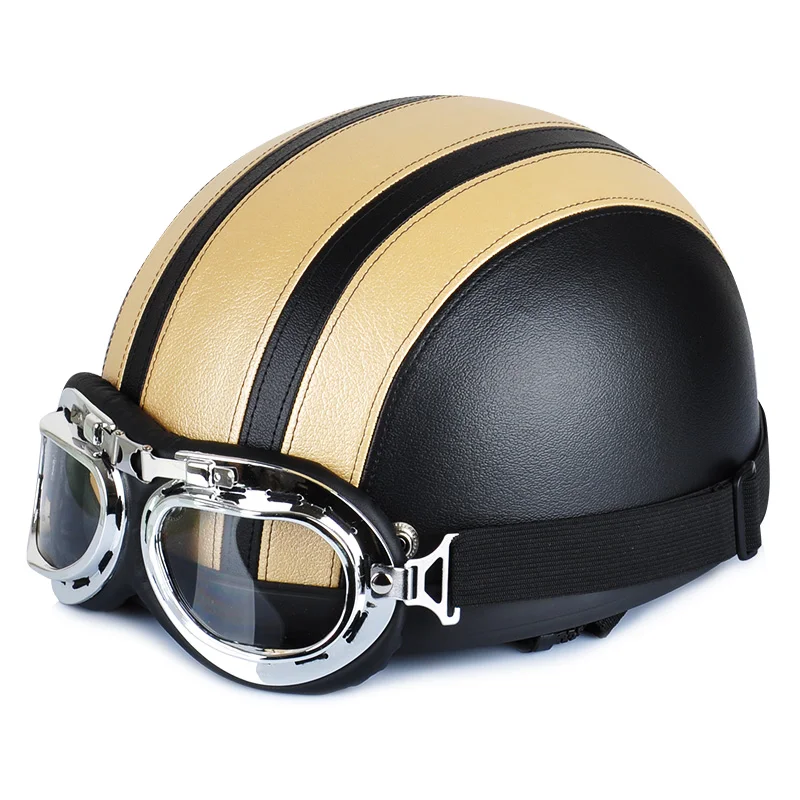 

Motorcycle Helmet Open Face Half Bike Helmet Vintage Style Motorbike Cruiser Motor Scooter Helmets & Visor & Goggles