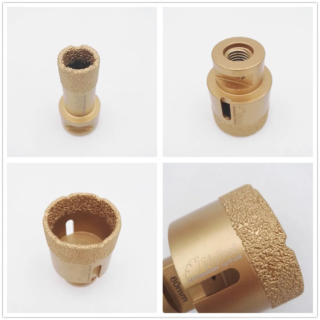 DIATOOL 1pc Vacuum Brazed Diamond Drilling Core Bits With 15MM Diamond Height M14 Connection Drill Bits Hole Saw