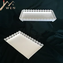 Прямоугольная пластина для торта металлический Железный кекс стенд Свадебная вечеринка украшения поставщик выпечка и кондитерские десертные инструменты