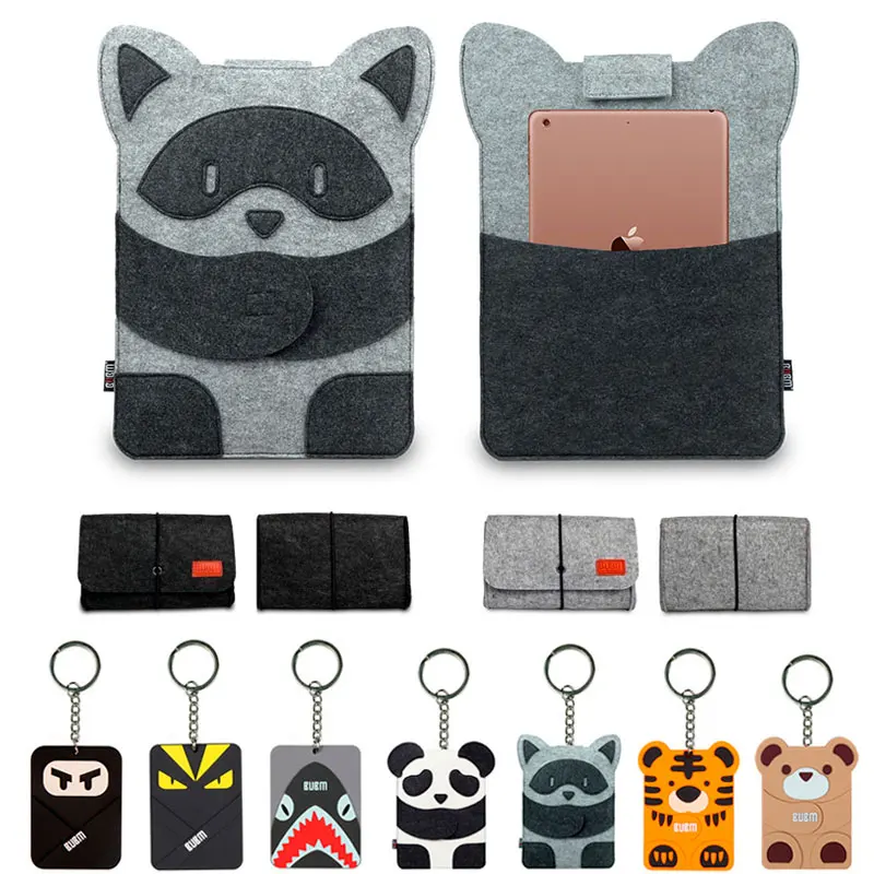 

New Wool Felt Laptop Sleeve Bag for Macbook pro 13 case Air Retina 11 12 13.3 14 15 inch Cartoon Laptop Case for Touchbar 13 15