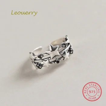 

Leouerry 925 Sterling Silver Ring Open Ring for Women Multi-layer Five Stars Inlaid Zircon for Women Fine Jewelry