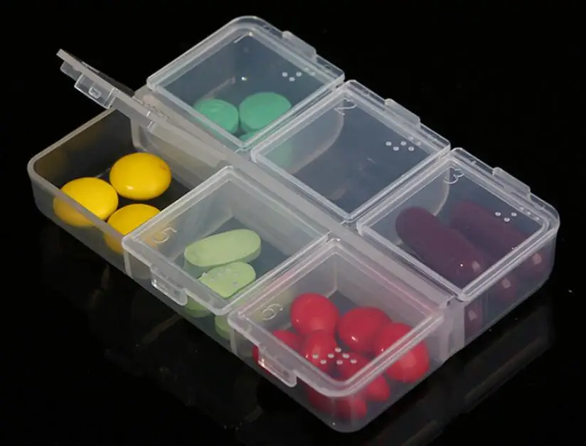 

Portable Pill Medicine Container Storage Case Pill Box Multi Function Pill Holder Organizer