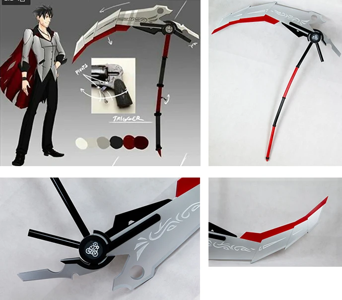 Реплика оружия RWBY Qrow Branwen Harbinger Scythe реквизит для косплея|Реквизит костюмов| |