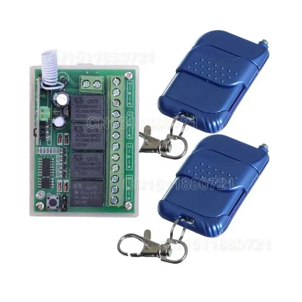 

High Quality DC 12V 10A 4 CH Channel RF Wireless Relay Remote Control Switch 315 MHZ 433 MHZ Transmitter Receiver