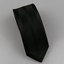 Lammulin Галстуки мужской костюм шеи галстук черный сплошной цвет вертикальные полосы жаккардовый галстук Границы Дизайн Тощий Галстук 6 см галстук