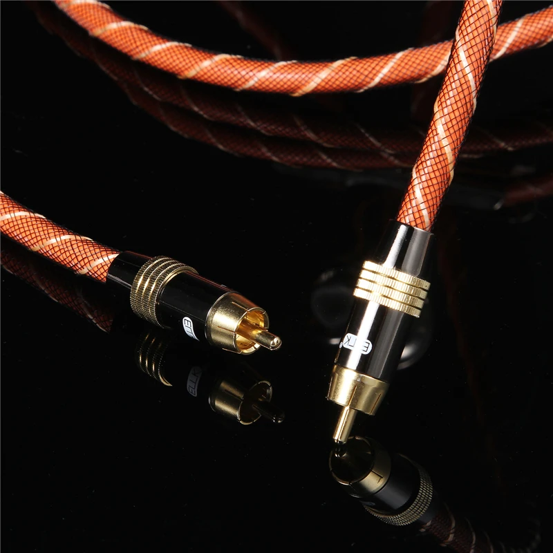 EMK High Quality Stereo Digital Coaxial Audio Video Rca Cable speaker cable Hifi Subwoofer cable AV TV cables Free shipping (9)