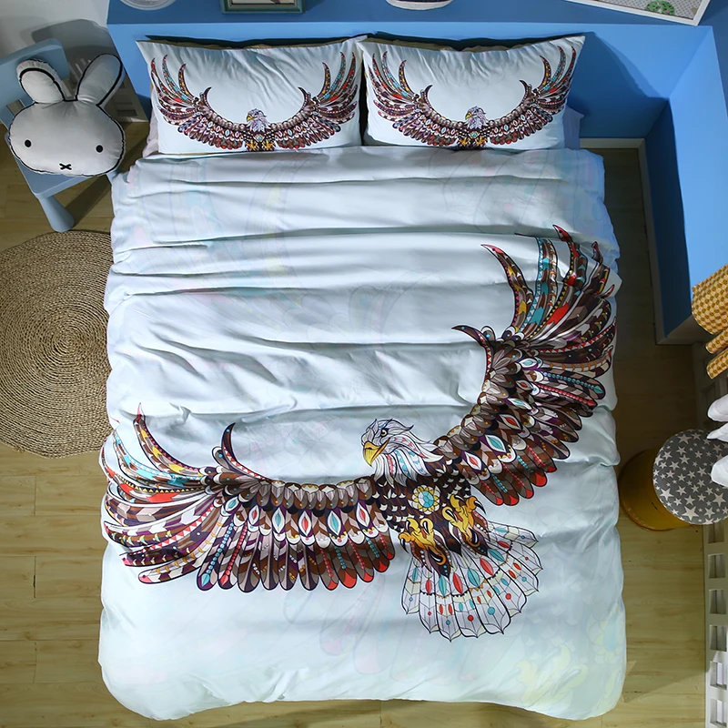 

Fanaijia 3d bear duvet cover set King Animal bohemian Print Bedding Set Pillowcase Home Textiles 3pcs Quilt Cover Size bed line