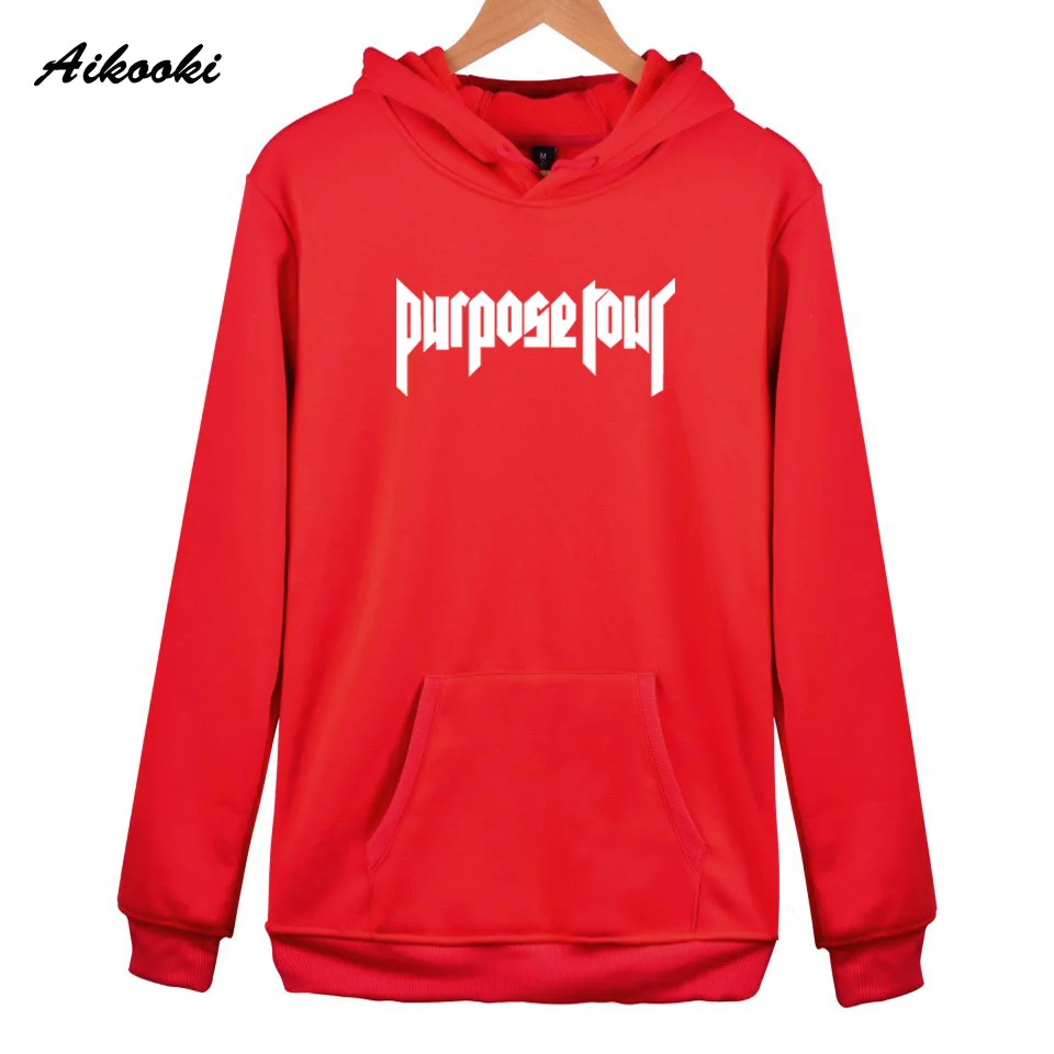Aikooki Justin Bieber Hoodies Sweatshirt Men Pullovers Red Pink Hooded Hoodie Winter Fashion Hoody Shirts SECURTITY Jumpers