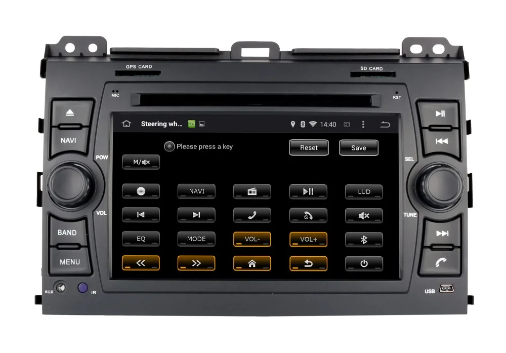 Excellent Android 7.1 Car DVD Player GPS Navigation for Toyota Prado Land Cruiser 120 2003-2009 with Radio BT SD MP3 WIFI Audio Stereo 5