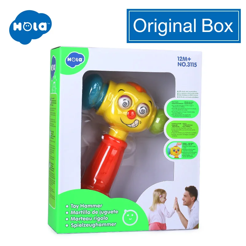 Дети играют и учатся игрушечный молоток электрический музыкальный звук играть молоток смешной интерактивный звуковой эффект музыкальные игрушки с большой улыбкой для ребенка - Цвет: ORIGINAL BOX