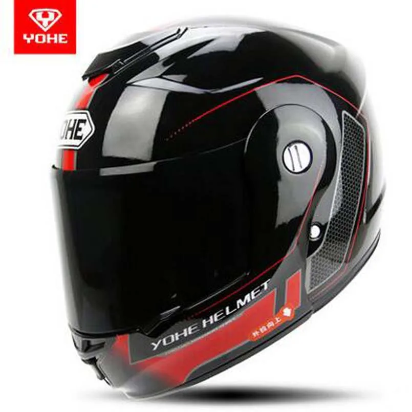 

YOHE New undrape face motorcycle helmet Winter warm Full face electric safety helmet Open face moto helmets black lens YH-973