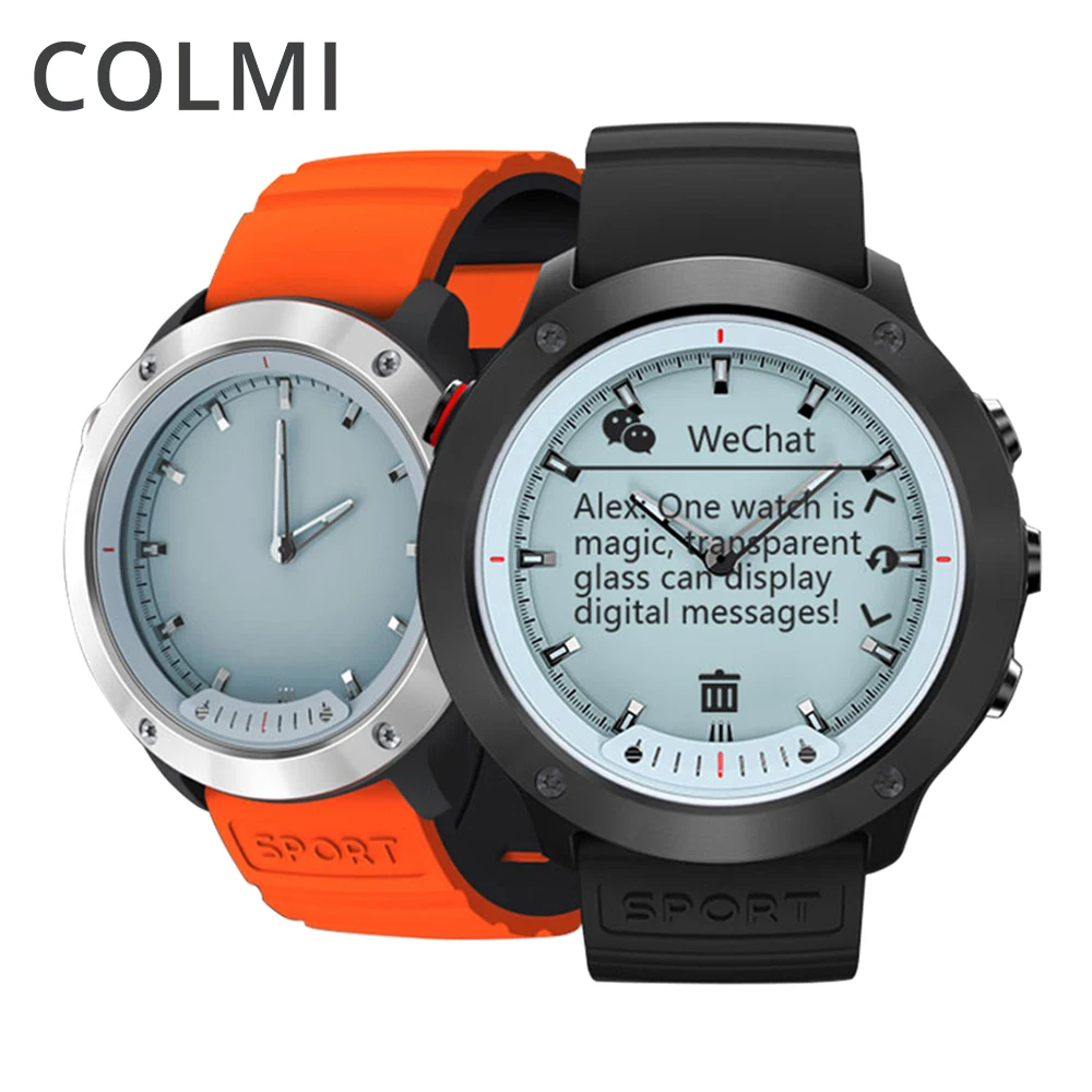 

COLMI M5 Transparent Screen Smart Watch Men IP68 Waterproof Heart Rate Monitor Stainless Steel Clock Smartwatch For IOS Android