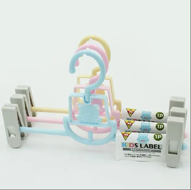 Sainwin 5pcs/lot 27cm child plastic hanger pants clip baby hangers
