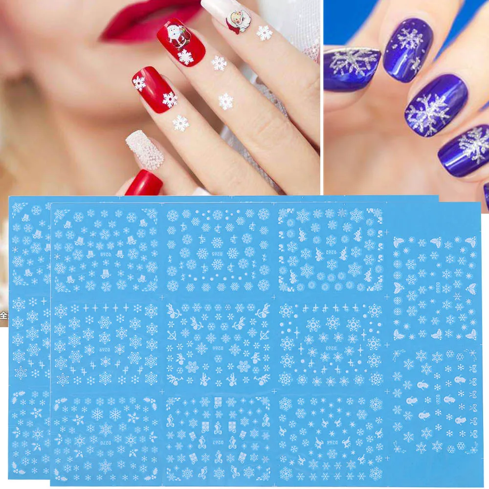 

1 Sheet Christmas Design Water Transfer Decals DIY Nails Art Water Transfer Printing Stickers Beauty Decals Nail Accessories
