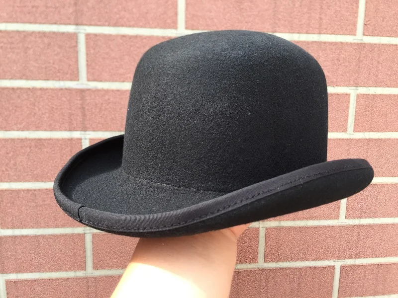 Черные женские мужские шерстяные фетровые Дерби котелок шляпы Fedora
